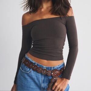 Abercrombie and Fitch bra free collection off the shoulder long sleeve